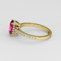 1.93 Ct. Pink Sapphire Ring, 14K Yellow Gold 4
