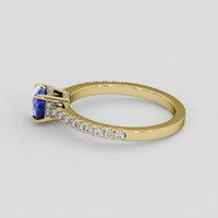 1.03 Ct. Blue Sapphire Ring, 14K Yellow Gold 4
