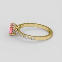 1.26 Ct. Padparadscha Sapphire Ring, 14K Yellow Gold 4