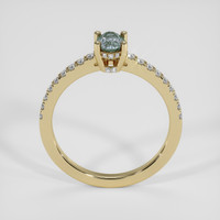 0.51 Ct. Bluish Green Sapphire Ring, 14K Yellow Gold 3