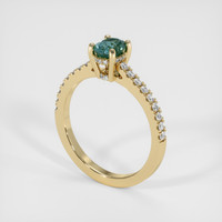 0.62 Ct. Sapphire Ring, 14K Yellow Gold 2