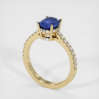 1.75 Ct. Sapphire Ring, 18K Yellow Gold 2