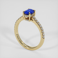 1.34 Ct. Blue Sapphire Ring, 18K Yellow Gold 2