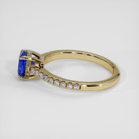 1.34 Ct. Blue Sapphire Ring, 18K Yellow Gold 4