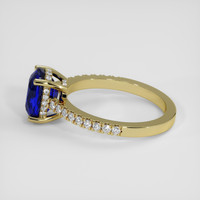 3.12 Ct. Blue Sapphire Ring, 18K Yellow Gold 4
