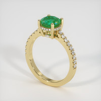 1.27 Ct. Emerald Ring, 18K Yellow Gold 2
