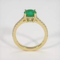 1.27 Ct. Emerald Ring, 18K Yellow Gold 3