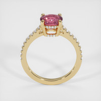 1.80 Ct. Reddish Pink Sapphire Ring, 18K Yellow Gold 3