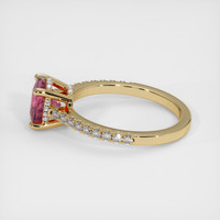 1.80 Ct. Reddish Pink Sapphire Ring, 18K Yellow Gold 4