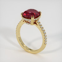 4.16 Ct. Ruby Ring, 18K Yellow Gold 2