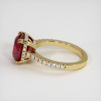 4.16 Ct. Ruby Ring, 18K Yellow Gold 4