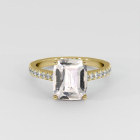 2.69 Ct. Pink Sapphire Ring, 18K Yellow Gold 1