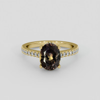 1.90 Ct. Color Change Sapphire Ring, 18K Yellow Gold 1