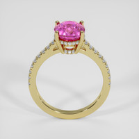 2.08 Ct. Pink Sapphire Ring, 18K Yellow Gold 3