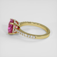 2.08 Ct. Pink Sapphire Ring, 18K Yellow Gold 4