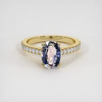 2.22 Ct. Bi Color Sapphire Ring, 18K Yellow Gold 1