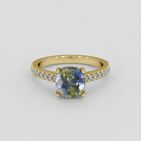 2.05 Ct. Bi Color Sapphire Ring, 18K Yellow Gold 1