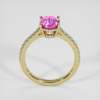 1.42 Ct. Pink Sapphire Ring, 18K Yellow Gold 3