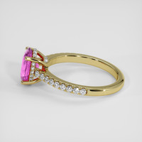 1.42 Ct. Pink Sapphire Ring, 18K Yellow Gold 4