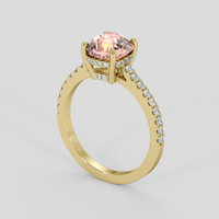 2.33 Ct. Padparadscha Sapphire Ring, 18K Yellow Gold 2