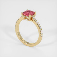 1.61 Ct. Padparadscha Sapphire Ring, 18K Yellow Gold 2