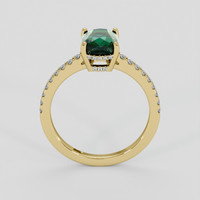 2.02 Ct. Bluish Green Sapphire Ring, 18K Yellow Gold 3