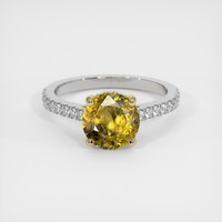 2.10 Ct. Gemstone Ring, 14K Yellow & White 1