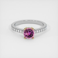 0.76 Ct. Sapphire Ring, 14K Yellow & White 1