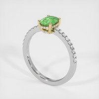 0.90 Ct. Gemstone Ring, 18K Yellow & White 2