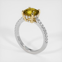 2.10 Ct. Gemstone Ring, 18K Yellow & White 2
