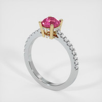 0.76 Ct. Sapphire Ring, 18K Yellow & White 2