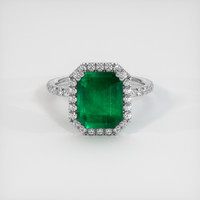 3.70 Ct. Emerald Ring, Platinum 950 1