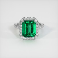 3.06 Ct. Emerald Ring, Platinum 950 1