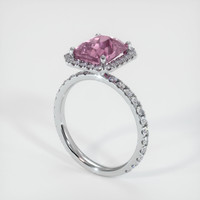 3.06 Ct. Purplish Pink Sapphire Ring, Platinum 950 2