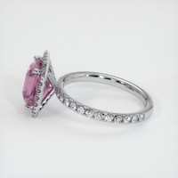 3.06 Ct. Purplish Pink Sapphire Ring, Platinum 950 4