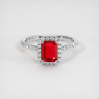 1.20 Ct. Ruby Ring, Platinum 950 1