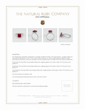 Ruby Ring 2.92 Ct. Platinum 950 Appraisal