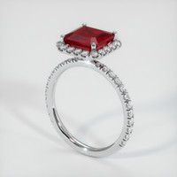 2.92 Ct. Ruby Ring, Platinum 950 2