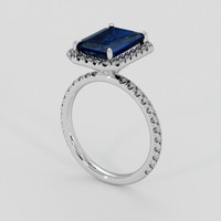 3.52 Ct. Blue Sapphire Ring, Platinum 950 2