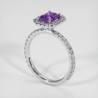1.37 Ct. Purple Sapphire Ring, Platinum 950 2