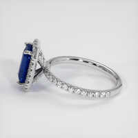 3.05 Ct. Blue Sapphire Ring, 10K White Gold 4