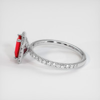 1.20 Ct. Ruby Ring, 14K White Gold 4