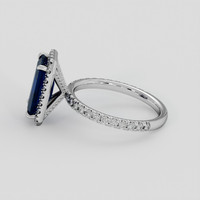 3.52 Ct. Blue Sapphire Ring, 14K White Gold 4
