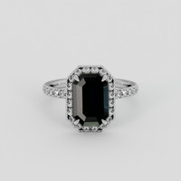 3.17 Ct. Blue Sapphire Ring, 14K White Gold 1