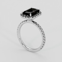 3.17 Ct. Blue Sapphire Ring, 14K White Gold 2