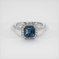 2.04 Ct. Sapphire Ring, 14K White Gold 1