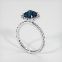 2.04 Ct. Sapphire Ring, 14K White Gold 2