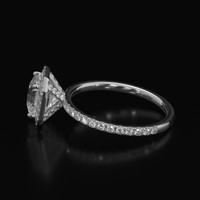3.08 Ct. White Sapphire Ring, 14K White Gold 4