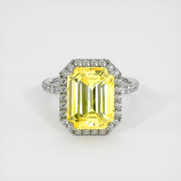8.06 Ct. Yellow Sapphire Ring, 14K White Gold 1