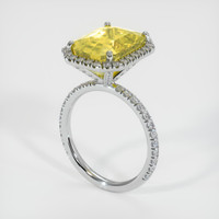 8.06 Ct. Yellow Sapphire Ring, 14K White Gold 2